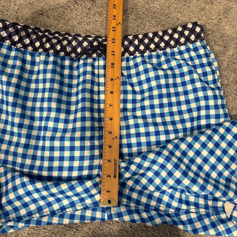 Draper James Lands End Mens Swim Trunks XXL Gingham Check Preppy Coastal 21250